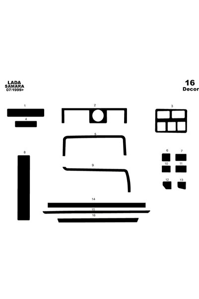Marscockpitdesign لادا سمارا كونسول-توربيدو 1999-2002 16 قطعة