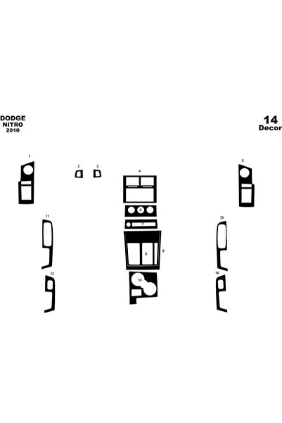 Marscockpitdesign دودج نيترو وحدة التحكم-تغليف التوربيدو 2010 14 قطعة