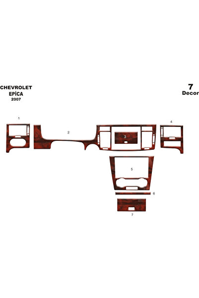 Marscockpitdesign شيفروليه ابيكا كونسول-توربيدو 2007 7 قطع