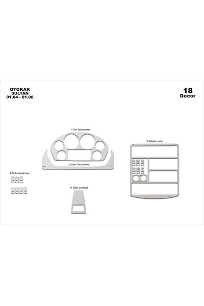 Marscockpitdesign أوتوكار سلطان كونسول-توبيردو 2004-2010 18 قطعة