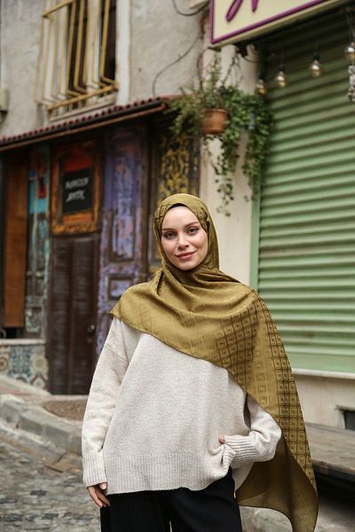 Hint İpek Jacquard Shawl Jakav20-09