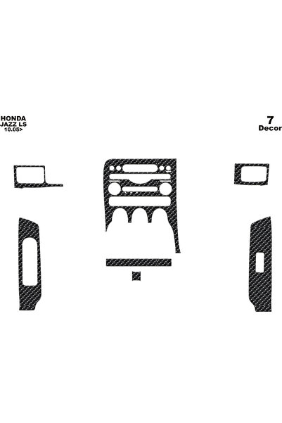 Marscockpitdesign هوندا جاز كونسول-توربيدو 2005 7 قطع