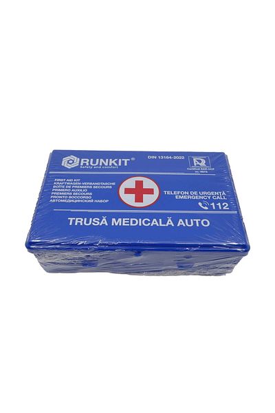 RUNKIT Trusa sanitara auto DIN13164, aviz MS si RAR, albastra