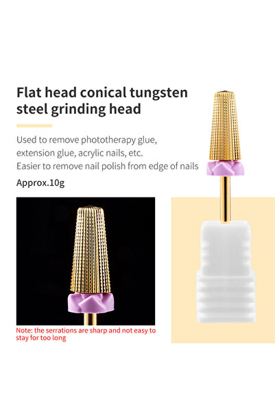 choice2 مجموعة رؤوس مثقاب أظافر من كربيد التنجستن 5 في 1 من Glod-2XF، قاطع طح...