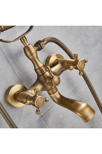 Rain Drop De la Robinetul Meu Antique Telephone Style Shower Set with Bathtub Faucet and Hand Shower