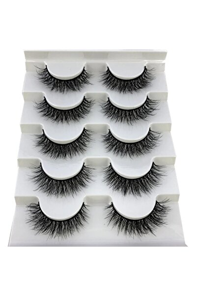 Choice1 5pairs-RX-15 5 Pairs 3D Mink Lashes False Eyelashes Fluffy Thick Cros...