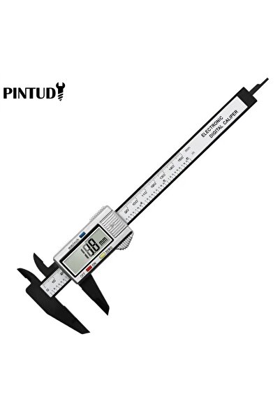 choice2 فرجار رقمي بلاستيكي أسود فضي قطعة واحدة فرجار رقمي صغير للنص فرجار ال...