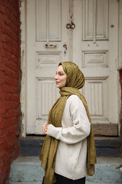 Hint İpek Jacquard Shawl Jakav21-08