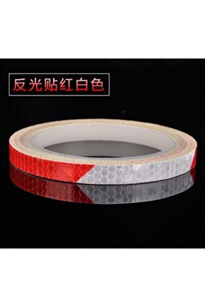 Choice3 white red 1cm*8m Bike Stickers Reflective Tape Fluorescent MTB Bike B...