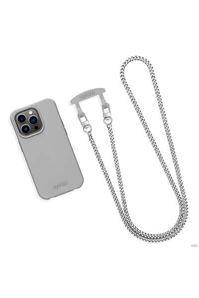 STYLEASH Husa telefon premium din TPU cu lant metalic detasabil Styleash, iPhone 12 Pro Max