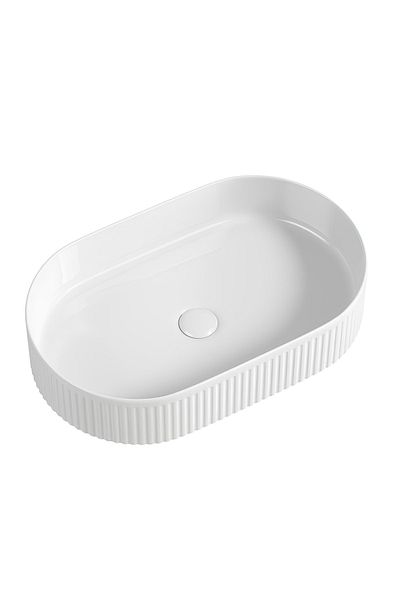 Rain Drop De la Robinetul Meu Bathroom countertop washbasin, oval, white, 50x32x12 cm