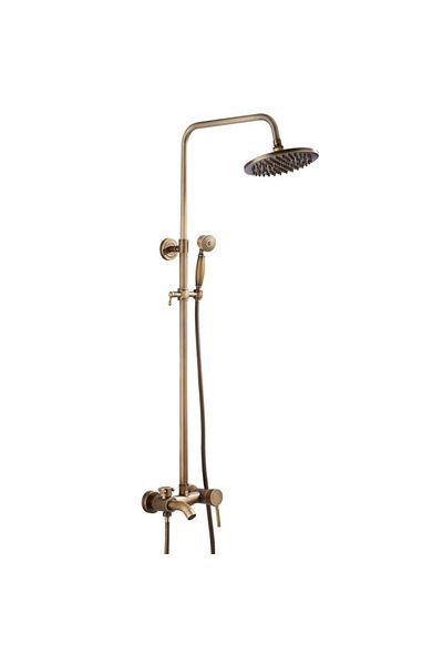 Rain Drop De la Robinetul Meu Sistem de dus, cu baterie monocomanda, din alama, cu 3 functii, bronz antichizat
