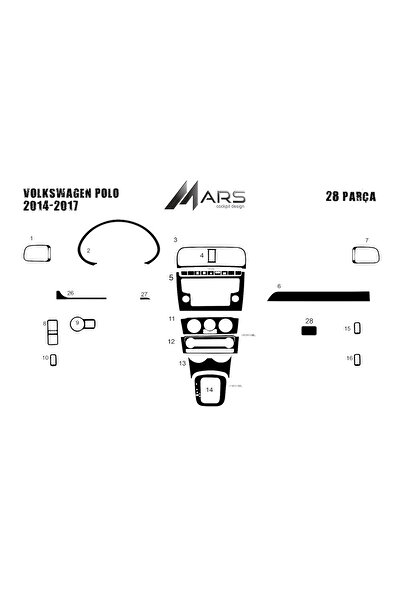 Marscockpitdesign فولكس فاجن بولو متوافق مع وحدة التحكم-تغطية التوربو بعد 201...