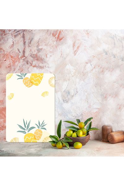 CONCEPT CAM Glass Cutting Board and Presentation Holder, Set (20X30 and 25X35 cm), 4 Mm, Colorful Pattern