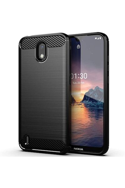 Dali Protective Case Compatible with Nokia 1.3, Carbon Silicone, Black