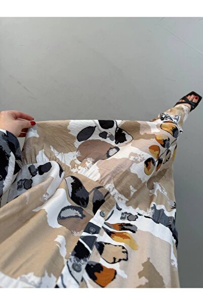 JESSE STORY Γυναικείο φόρεμα Hijab Modal Φόρεμα με υφασμάτινο σχέδιο