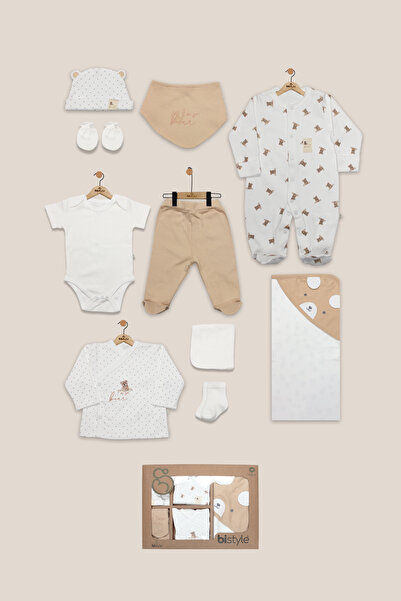 MBB ETİCARET Bistyle I Am so Bear 10-Piece Hospital Release 11102 Beige-Ecru