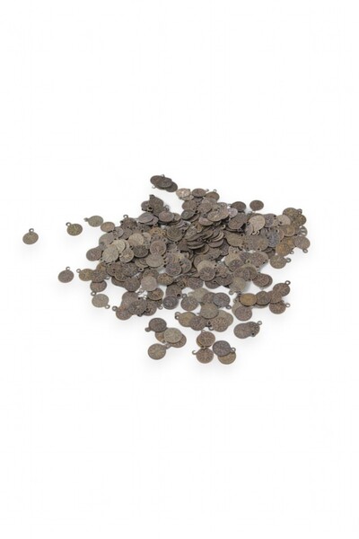 Serhat Aksesuar ve El İşçilik 10 mm Yoğun Minik Desenli Metal Pul 15 Adet (Kü...