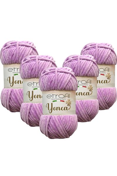 Etrofil Clover Velvet Hand Knitting Yarn 5 Pieces 70607 Lilac
