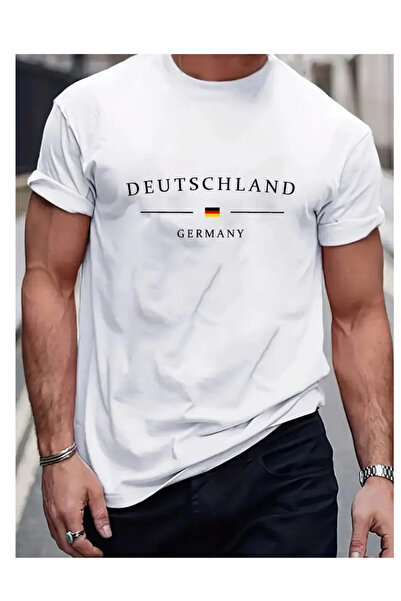 GBRO DEUTSCHLAND ALMANYA BAYRAĞI BASKILI OVERSİZE T-SHIRT