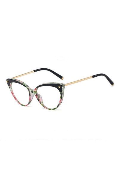 Dali Women's Blue Light Filter Glasses, Cat-Eye Style, Metal Frame, Multicolor