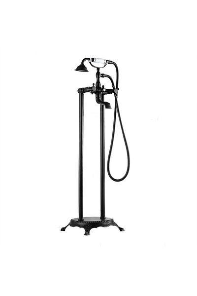 Rain Drop De la Robinetul Meu Floor-standing mixer, freestanding type, made of Brass, with 2 flow functions, black finish