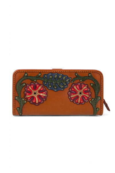 GÖN Hand Made Tan-Multicolor Women's Wallet Liva