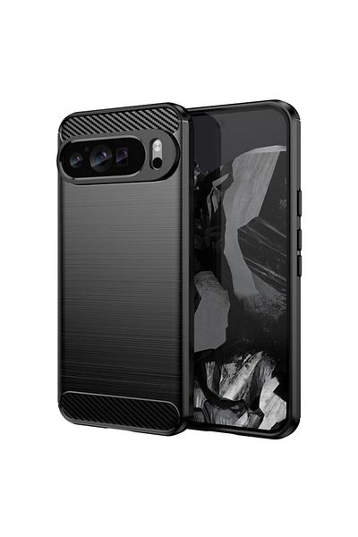 Dali Protective Case Compatible with Google Pixel 9 Pro XL, Carbon Silicone, Black