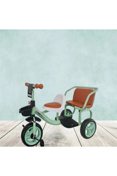 rexa دراجة ثلاثية العجلات للأطفال بمقعدين - رحلة ممتعة لطفلين