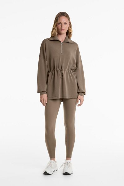 Oysho Half-zip sweatshirt with soft touch modal