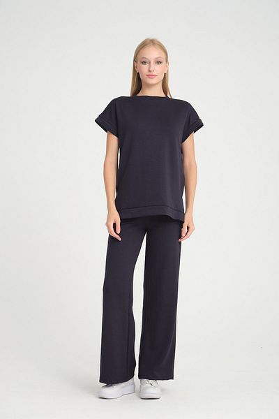 Qenz Μακρύ Μοντάλ Σετ - Navy Blue