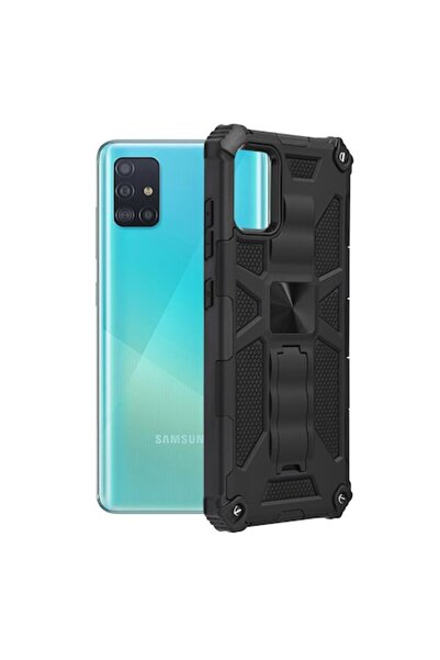 OEM Husa pentru Samsung Galaxy A51 4G, Blazor Series, Poliuretan, Black