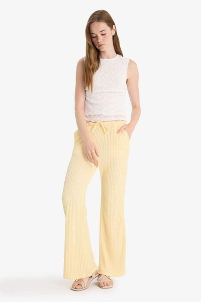 DeFacto Wide Leg Pocket Normal Waist Standard Size Wrinkle Pants F7659Ax25Au