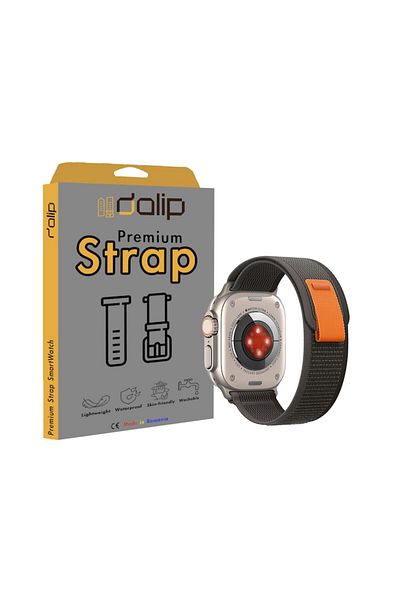 dalip Curea pentru Apple Watch 1 42 mm, SupremeBelt, Poliester, Negru-Gri