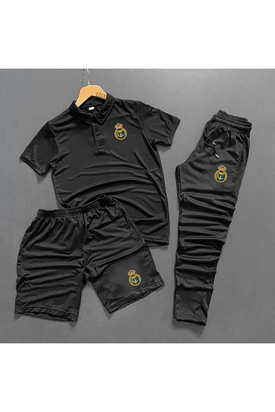 ByFourMan COPIE - Set de trening unisex cu mâneci scurte cu imprimeu Amg cu pantaloni scurți