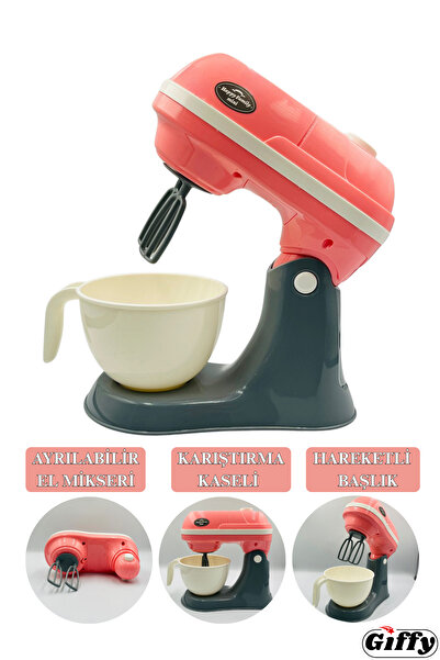 giffy Oyuncak Pilli Büyük Mikser Uçları Hareketli 360° Döner Mikser Blender A...