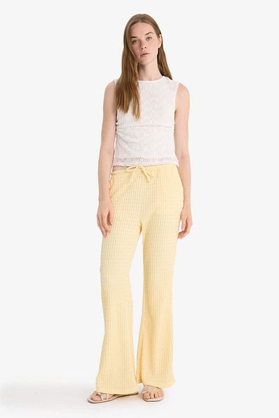DeFacto Wide Leg Pocket Normal Waist Standard Size Wrinkle Pants F7659Ax25Au