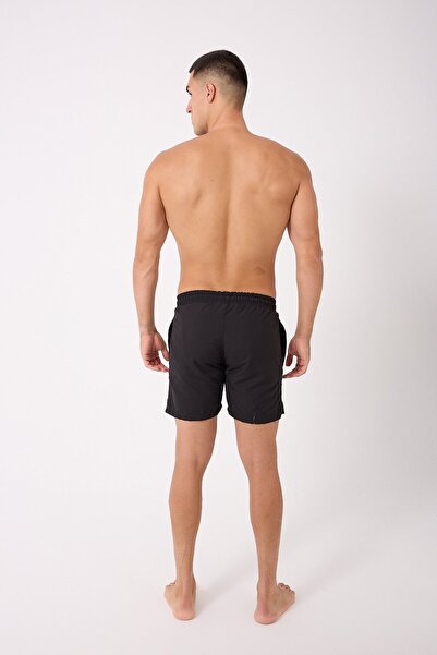 DOMİN SPOR Solid Color Men's Swim Shorts with Pockets Mesh Quick-Drying