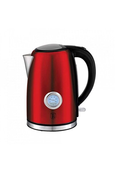 Berlinger Haus Fierbător electric cu termostat 1,7 L, linie metalică vișinie,...