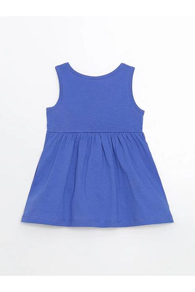 LC Waikiki Lcw Eco Lilac Crew Neck Printed Girls' Dress