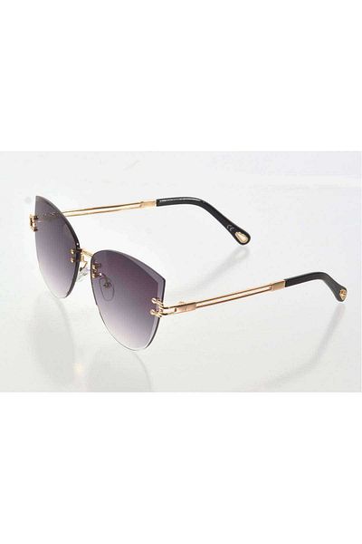 MBB ETİCARET Women's luxury black colored glass sunglasses - fashion eyewear