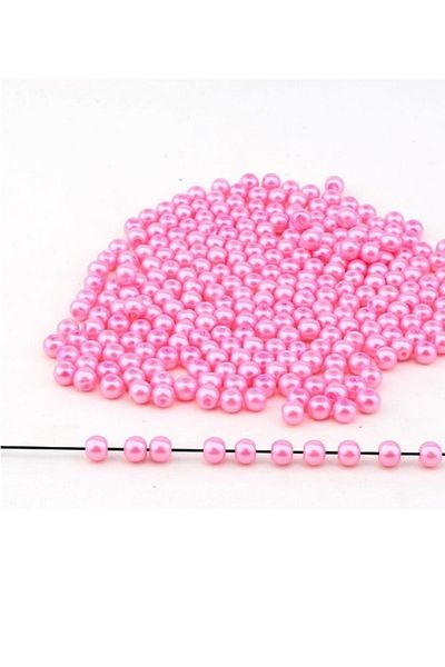 BEİLYS COSMETİCS & ACCESSORY 6 mm Pink Pearl Beads 50 Grams (450 Pieces) B:41