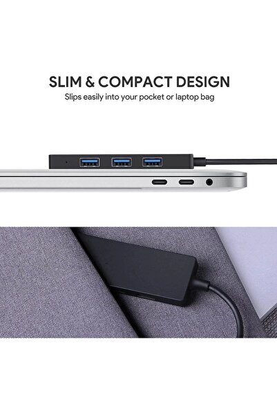 AUKEY Aoki Multi-Port USB-C to USB-C & HD Adapter Black