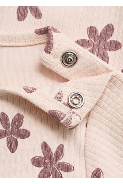 MANGO Baby Çiçek desenli ribana body