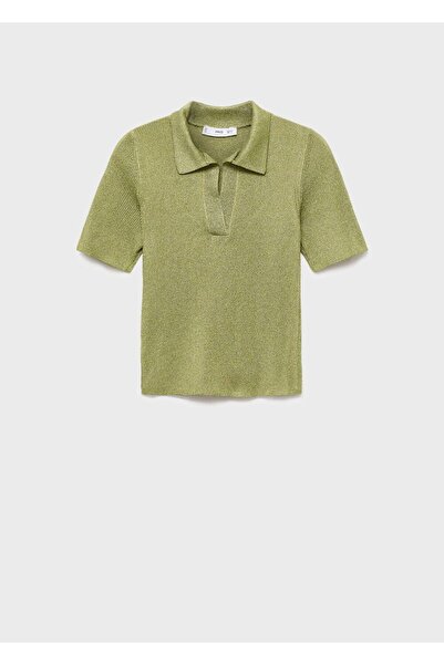 MANGO Woman Simli polo yaka kazak