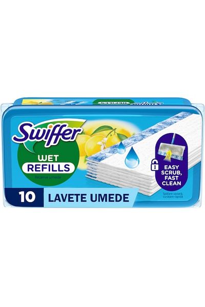 Swiffer Șervețele umede de rezervă pentru mopul de podea Sweeper, 10 bucăți