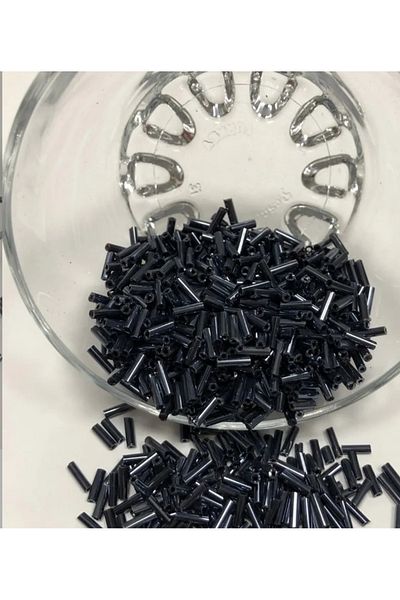 BEİLYS COSMETİCS & ACCESSORY Pipe Beads 6 mm Navy Blue (50 Grams)