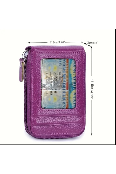 ORGANICYOU Yiwu Credit Card Wallet for Women, Multi Card Holder Wallet with Id Window Rfid Protected