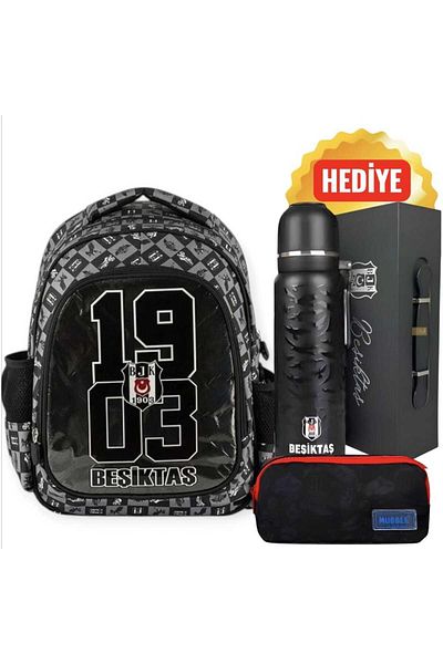 Beşiktaş School Backpack, Licensed Double Eyed Pen Bag
