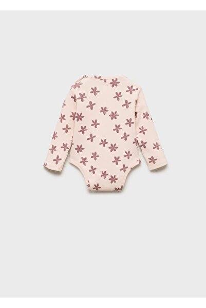 MANGO Baby Çiçek desenli ribana body